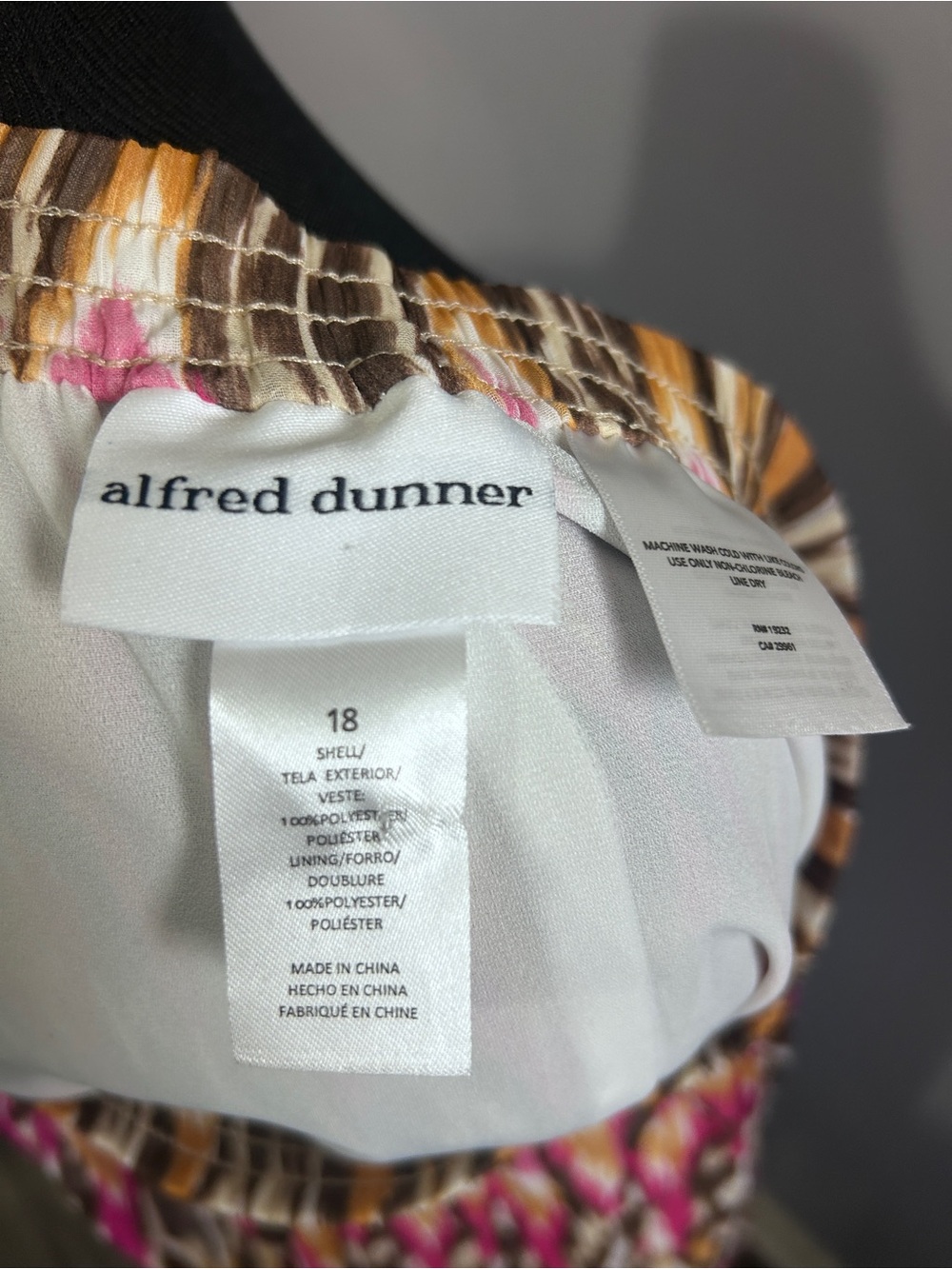 Alfred Dunner Skirt Womens 18 Multicolor Boho Abstract Pull On Midi Plus Size - Picture 7 of 7